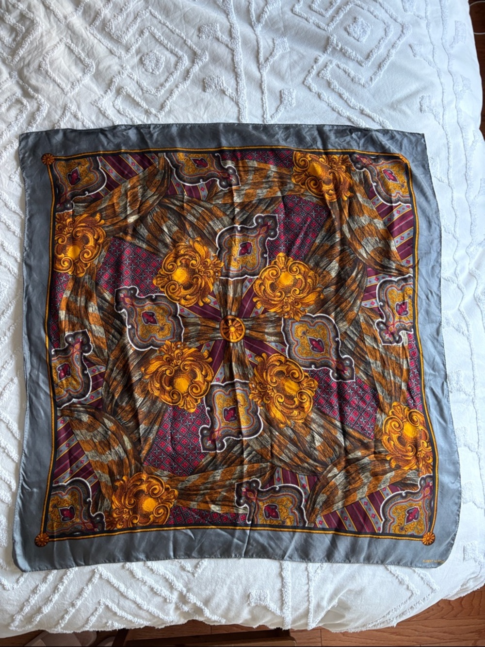 Vintage Square Silk Scarf